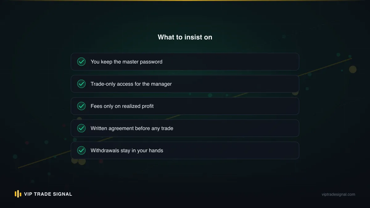 Vetting checklist for choosing an account manager before granting any access