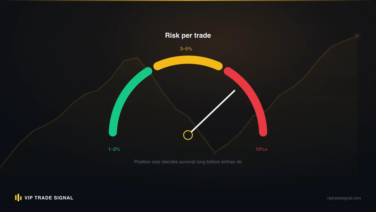Risk gauge illustration showing an account moving from safe margin levels toward stop-out
