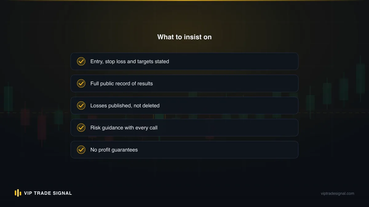 Step-by-step setup checklist for a UK trader preparing to follow gold signals