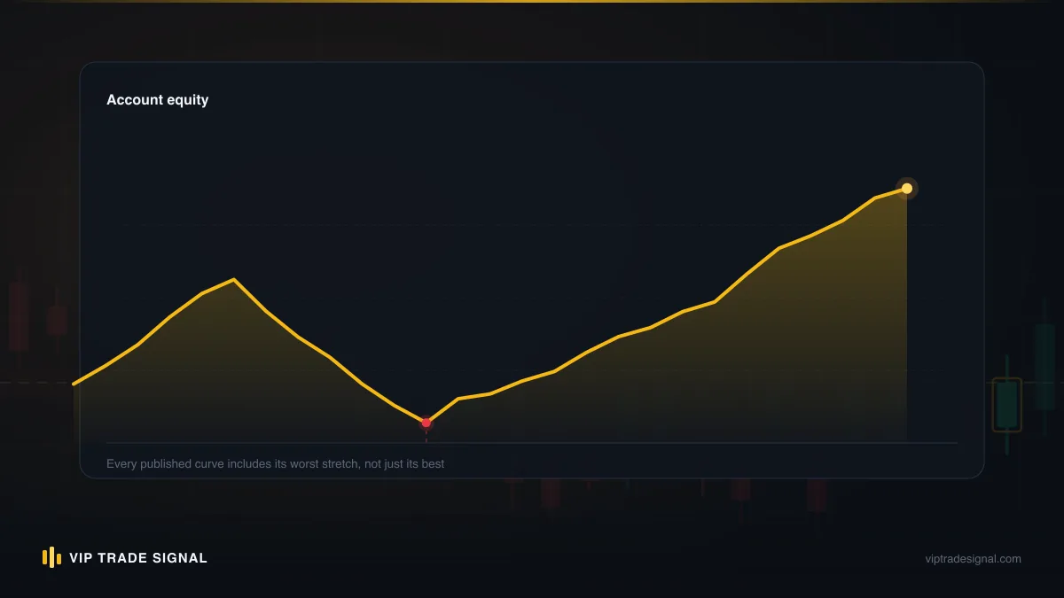 Margin level decay timeline showing the five stages from oversized win to stop out