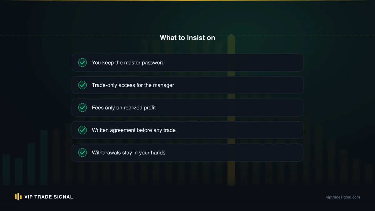 Printable audit checklist covering badges, the five numbers, open trades, deposits and date ranges