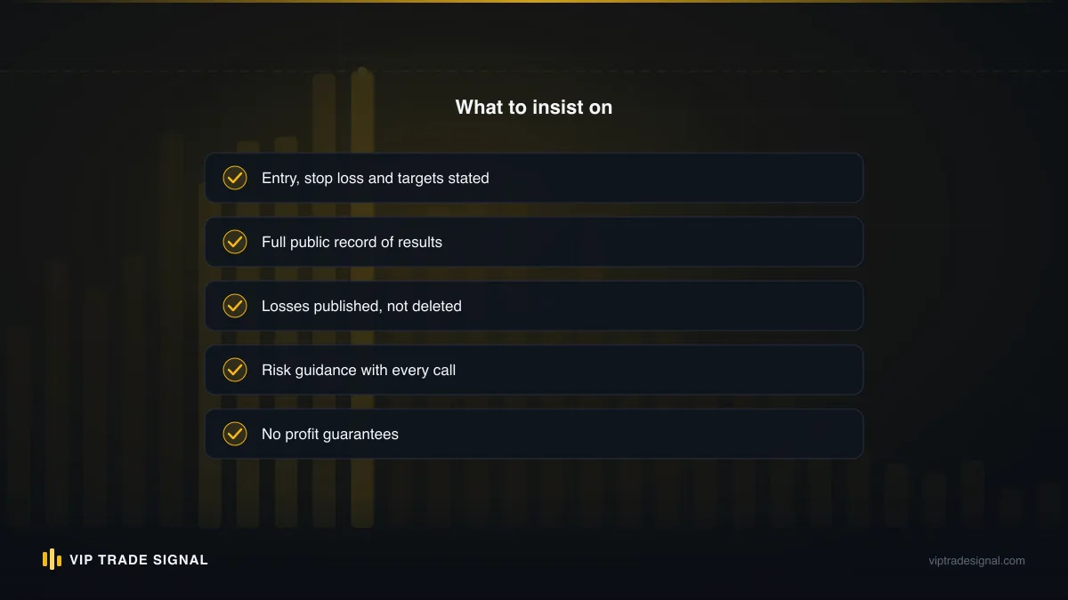 Printable pre-trade and post-trade checklist for signal execution