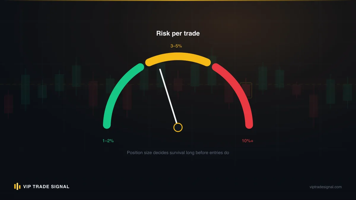 Gauge showing holding costs accumulating on a locked position over time