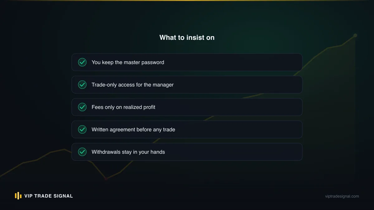 Due diligence checklist for vetting any managed account offer