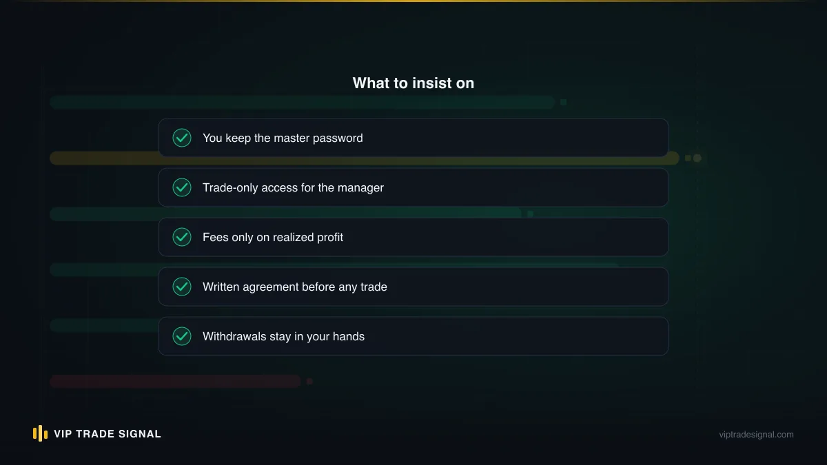 Checklist of managed account setup mistakes to avoid